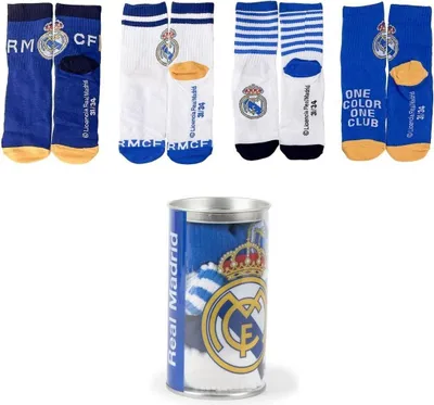 Image de Chaussettes Jeunesse Real Madrid 4 paires Multicolores 27/30
