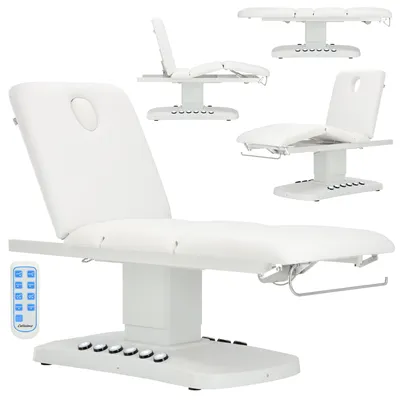 Productafbeelding van Elektrische massagetafel voor schoonheidssalon pedicure verwarming regeling voetbediening + afstandsbediening 3 actuatoren Verona