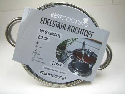 Produktbild von Best Cook COOK POT Kochtopf inkl. Deckel, Edelstahl, 14 cm Durchmesser, Induktionsherd-geeignet