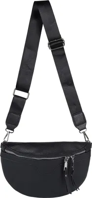 Produktbild von styleBREAKER Damen Umhängetasche in Halbmond Form, abnehmbarer verstellbarer Schultergurt, Einfarbige Handtasche 02012380