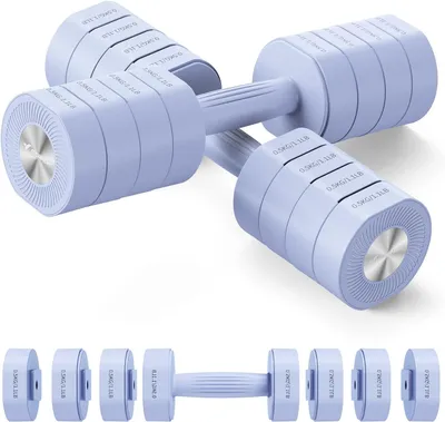Immagine prodotto di Manubri - Set di manubri - Set di pesi per fitness - Manubrio - Manubri corti - Set da 2 - Regolabili - 4 in 1
