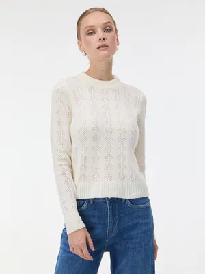 Produktbild von Orsay Weißer Damen-Langarmpullover S