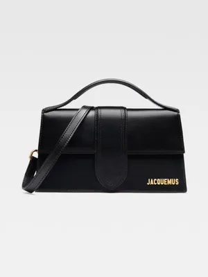 Produktbild von Jacquemus Le Grand Bambino schwarz Klappe Leder gold