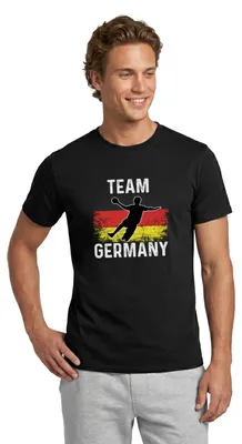 Produktbild von Spreadshirt Team Germany Handball Fan Männer T-Shirt, L, Schwarz