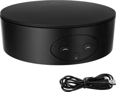 Produktbild von Elektrischer Mini-Drehteller 13 cm, 360°, USB-betrieben, automatisch, für Fotografie und Schmuck, Weiß