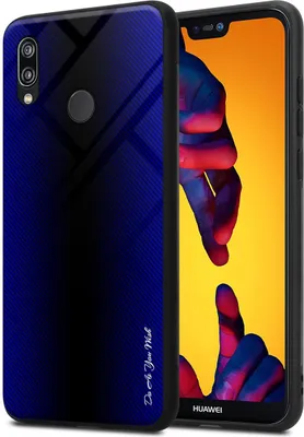 Produktbild von Cadorabo Hülle für Huawei P20 LITE 2018 / NOVA 3E Schutz Hülle in Lila Handyhülle TPU Etui Cover Case Tempered Glas