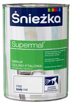 Zdjęcie produktu dla ŚNIEŻKA Supermal biały mat 0,8l