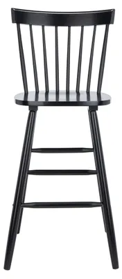 Productafbeelding van SAFAVIEH Moderne barkruk - Set van 2 - met rugleuning, zwart, 53 x 49 cm