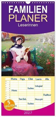 Produktbild von Familienplaner 2027 - Leserinnen mit 5 Spalten (Wandkalender, 21 x 45 cm) CALVENDO
