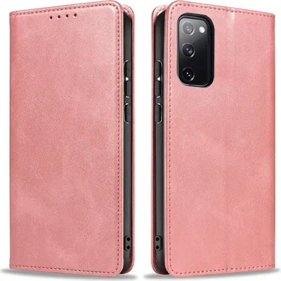 Produktbild von Handyhülle für Samsung Galaxy S20 FE Kunstleder Flip Cover Hülle Handytasche Case Kartenfach Farbe: Rosa