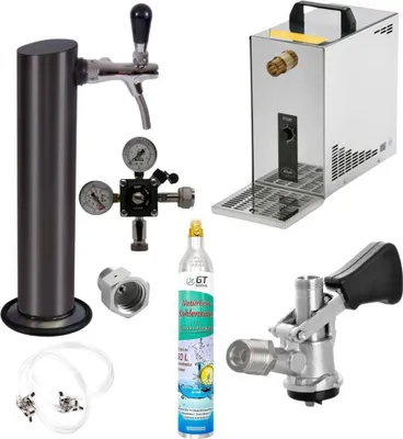 Produktbild von Untertheke 35l Säule Schwarz Korbkeg 425g Soda