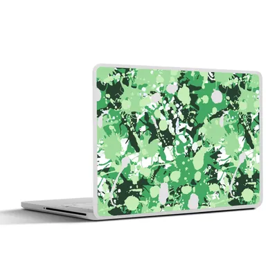 Produktbild von MuchoWow® Laptop Aufkleber Sticker Cover Muster - Grün - Camouflage 31x22.5 cm - Laptop-Deko