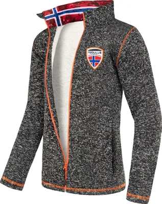 Produktbild von Nebulus Fleecejacke mit Teddyfell LAGONDA Herren, warme Fleece Jacke, mit langem Full-Zip Reißverschluss, P5510 - Herren, schwarz, L