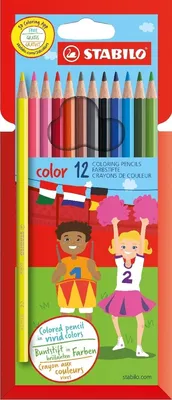 Produktbild von Buntstift color Etui sortiert Kartonetui mit 12 Stiften Packung mit 6 Stück