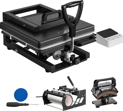 Immagine prodotto di SucceBuy pressa per trasferimento 38 x 38 cm 5 in 1 multifunzione, riscaldamento uniforme e veloce, pressa termica a sublimazione per magliette, tazze, tazzine, cappellini e piatti, nero