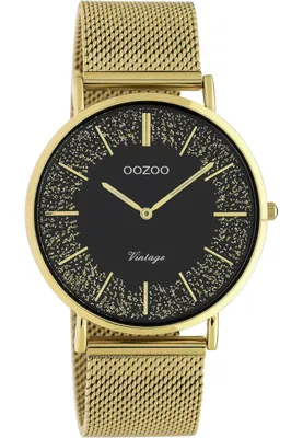 Immagine prodotto di Oozoo Orologio da polso in acciaio inossidabile dorato C20137 Serie Vintage da donna orologio analogico al quarzo UOC20137