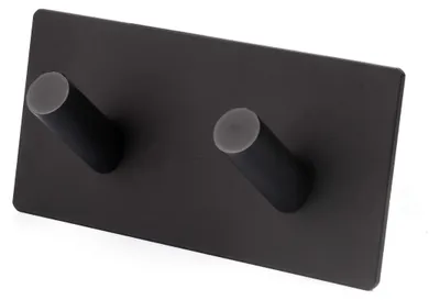 Produktbild von Milti selbstklebender Handtuchhaken aus gebürstetem Edelstahl 304 in Schwarz, Design-Handtuchhalter für Bad oder Küche, kein Bohren erforderlich, hochwertiger 3M-Kleber