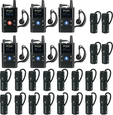 Produktbild von Retekess TT126 Tour Guide System, Zwei-Wege-Kommunikations-Headsets, 280 m, klare Klangqualität, kabelloses Intercom-System für Schule, Fabrik