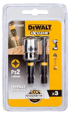 Image de DEWALT Bit-Set 3-tlg. schlagf. Pz2 50mm