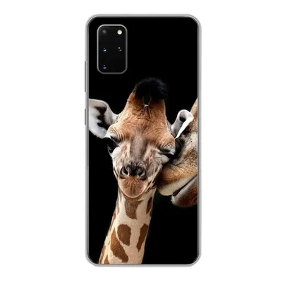 Produktbild von MuchoWow® Handyhülle Schutzhülle Hülle für Samsung Galaxy S20 Plus Giraffe - Tiere - Schwarz - Porträt - Tiere Silikon Softcase Handy Hülle - Hartschale
