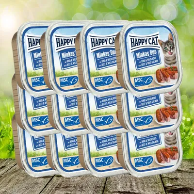 Produktbild von HC Minkas Duo Menü Rind Wildlachs 20 x 100 g