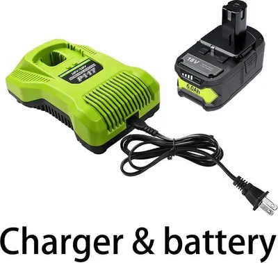 Produktbild von Für Ryobi One+, Akku & Ladegerät, 18V 6Ah Li-Ion, gelb, 1x Akku 1x Ladegerät, kompatibel mit P108 P104 P107 RB18L50 RB18L20