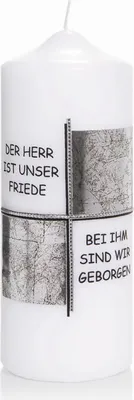 Produktbild von Trauerkerze Nr. 5, 200 x 80 mm, Ornament verziert