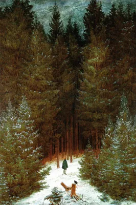 Obrázek produktu pro Caspar David Friedrich Art Print Obraz - Chasník v lese, 1813 (120 x 80 cm)