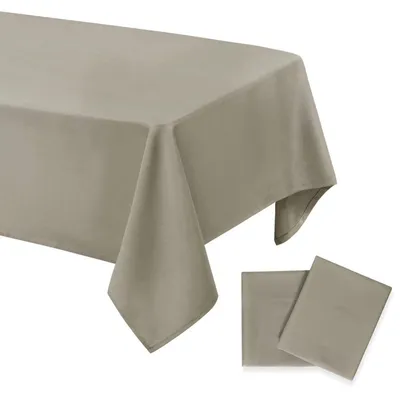 Produktbild von Tischdecke Fleckschutz Abwaschbar Waschbar 140x280cm Taupe 2 Stück