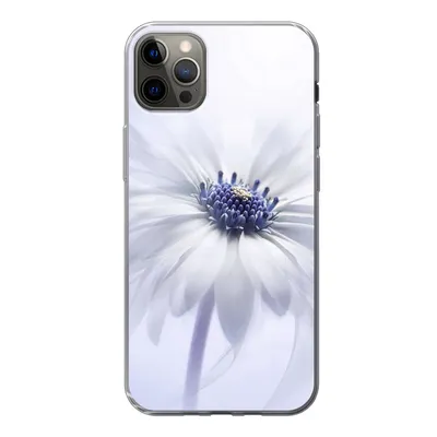 Produktbild von MuchoWow® Handyhülle Schutzhülle Hülle für iPhone 13 Pro Max Blume - Abstrakt - Weiß Silikon Softcase Handy Hülle - Mobiltelefon