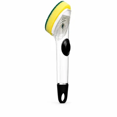 Produktbild von Spülbürste mit Seifenspender & 5 Ersatzschwämmen, auslaufsichere Dishwand mit kratzfreiem Reinigungsschwamm