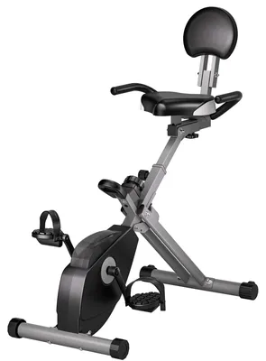 Image de Vélo d'appartement Ligfiets avec entrée basse, 8 niveaux de résistance, noir et gris, pour le fitness