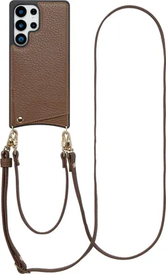 Zdjęcie produktu dla Etui na telefon Selencia Nova ze sznurkiem i uchwytem na kartę do Samsung Galaxy S25 Ultra - Mocha Brown
