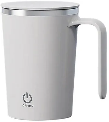 Obrázek produktu pro Míchátko na kávu 400 ml – Automatický magnetický hrnek – Bílý