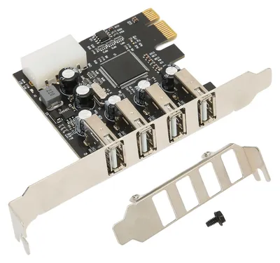 Obrázok produktu pre Rozširujúca karta PCI E na USB, 4 porty USB 2.0, podporuje internú funkciu Hot-Plug pre Win 10, 8, 7, Linux, OS X