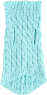 Produktbild von Hundepullover Winter, Hoher Kragen, Weich & Dehnbar, Warmes Haustierkleidung für Outdoor,Seeblau S