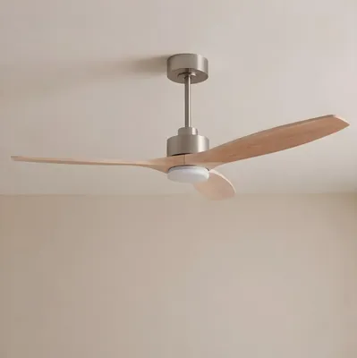 Immagine prodotto di Forlight - Ventilatore da soffitto Stem Evo, Ø 1320 mm, Motore DC silenzioso, LED da 30 W + 20 W, LED integrati, CCT regolabile, 3000 K - 4000 K - 5000 K, dimmerabile, pale in legno chiaro