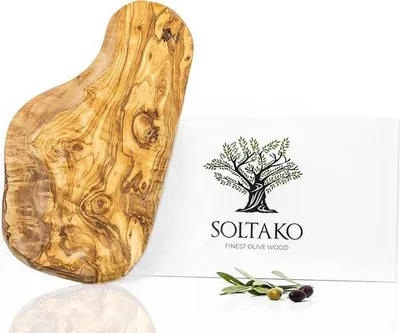 Zdjęcie produktu dla Deska do krojenia z drewna oliwnego, długość 43 cm, grubość 2 cm, naturalna