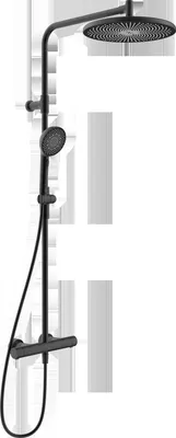 Produktbild von Hansa HANSAAURELIA Duschsystem mit Thermostat-Brausebatterie mit Kopfbrause rund und Handbrause rund 3-strahlig