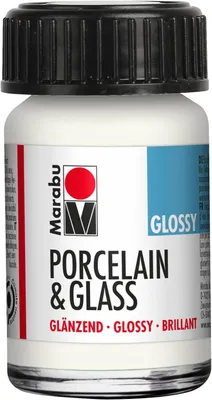 A bottle of Marabu Porcelain & Glass paint.