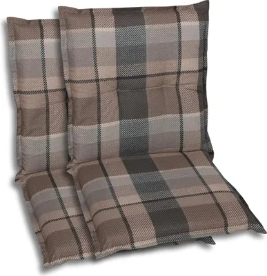 Produktbild von GO-DE Textil, Sesselauflage Niederlehner, 2er-Set, Farbe: braun, Maße ca.: 100 cm x 50 cm x 6 cm