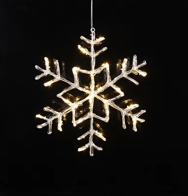 Produktbild von Best Season LED-Acryl-Schneeflocke "Antarctica" 24 cool white LED, ca. 40 Ø cm,  Trafo, outdoor, 583-91