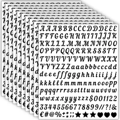 Imagen del producto de Calcomanías adhesivas con letras, 13 mm, 2000 unidades, para scrapbooking