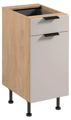 Produktbild von Unterschrank mit Schublade SALERNO – Breite 40 cm, Eiche/Beige
