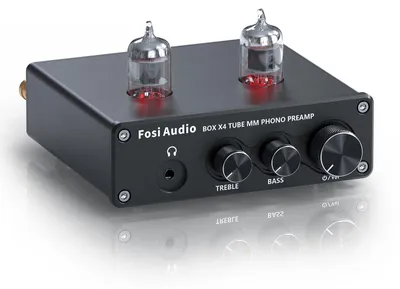 Immagine prodotto di Preamplificatore per giradischi e amplificatore per cuffie, con valvole termoioniche