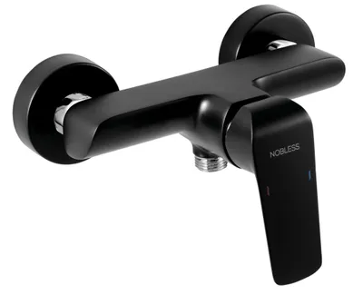 Productafbeelding van Douchekraan met hendel, Novaservis Nobless Tina, zwart, model 38061/1,5