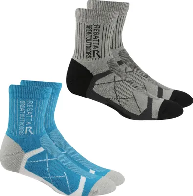 Obrázok produktu pre Regatta - Dámske ponožky do topánok (2 balenia) RG6076 (35,5 EU - 38 EU) (Light steel grey/blue)