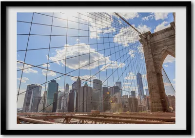 Produktbild von Bild - Bilderrahmen - 100 cm x 70 cm - MDF - Rahmen - Foto - Wandkunst Die meisten New Yorker