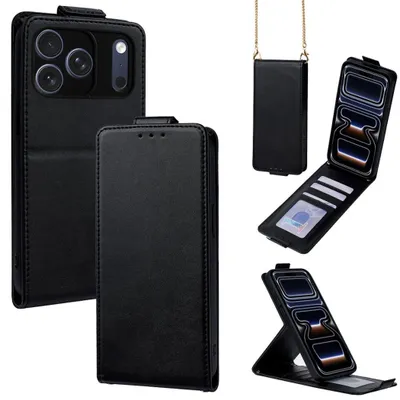 Immagine prodotto di Custodia a libro per Apple iPhone 17 Pro con scomparto per carte, nera