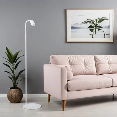 Obrázek produktu pro Stojací lampa malá 140 cm kovová GU10 nastavitelné stínidlo Stojací lampa obývací pokoj